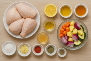 Ingredientes para Muslo de Pollo al Horno