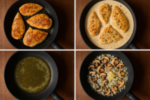 Preparación Paso a Paso del Pollo en Crema