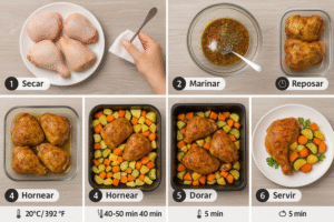 Preparación del muslo de pollo Paso a Paso