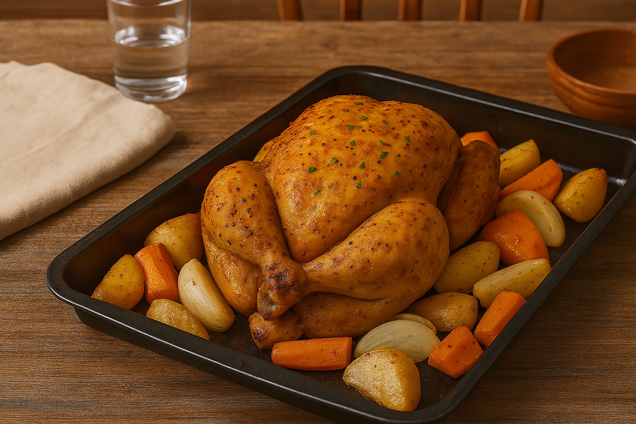 receta con pollo al horno