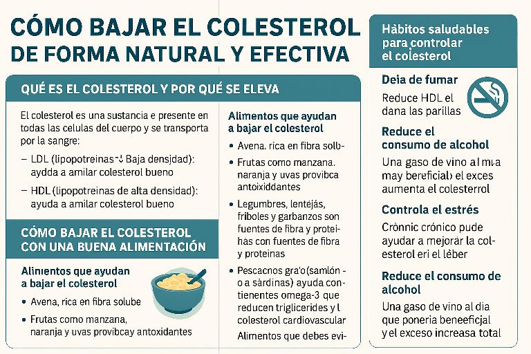 cómo bajar el colesterol