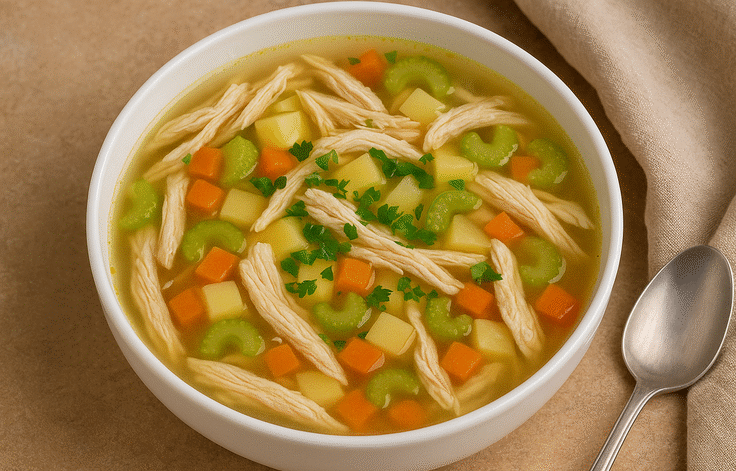sopa de pollo