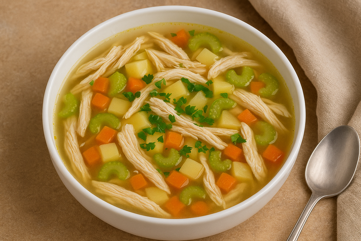 sopa de pollo