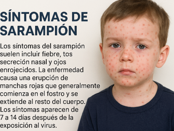 síntomas de sarampión