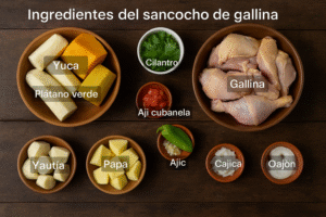 ingrediente de sancocho de gallina